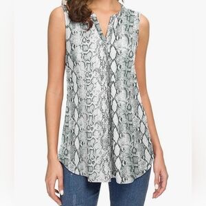 Women's Sleeveless Snake Print Top